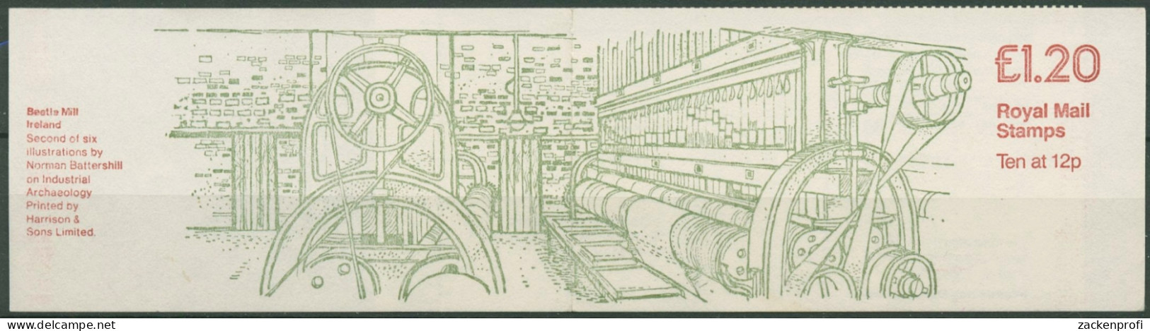 Großbritannien 1980 Industriedenkmäler Beetle Mill MH 0-81 A Postfrisch (D74505) - Carnets