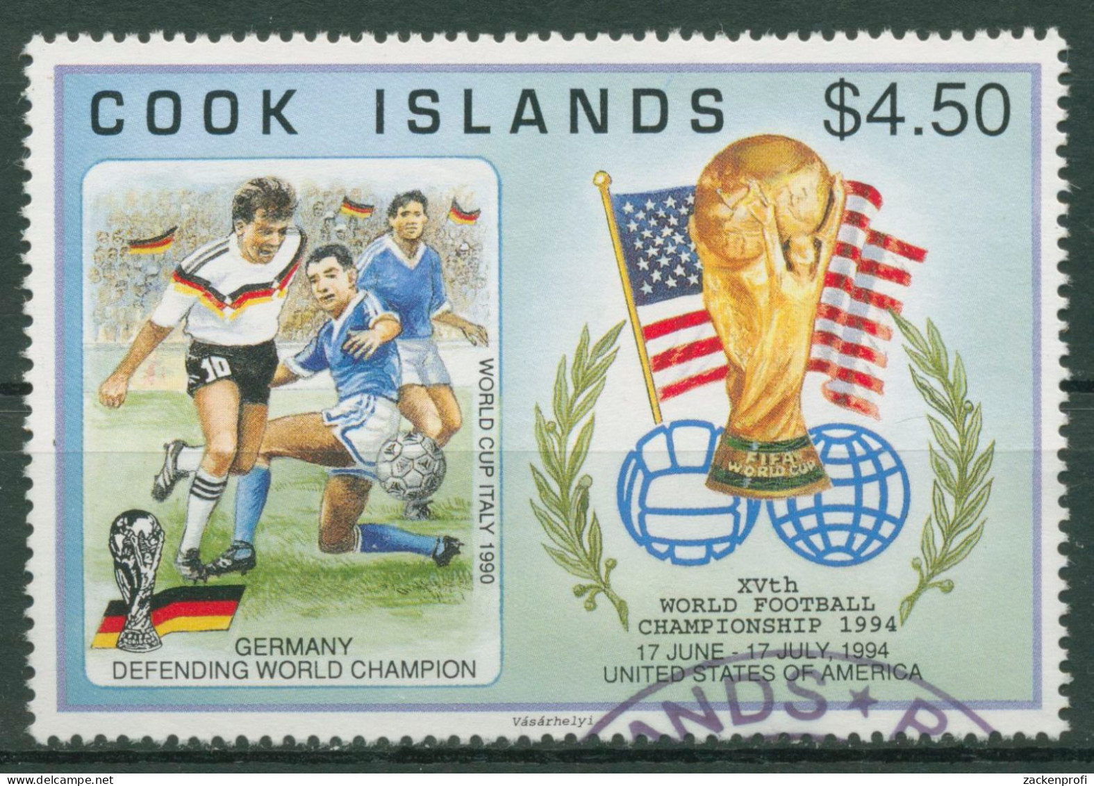 Cook-Inseln 1994 Fußball-WM In Den USA 1403 Gestempelt - Cook Islands