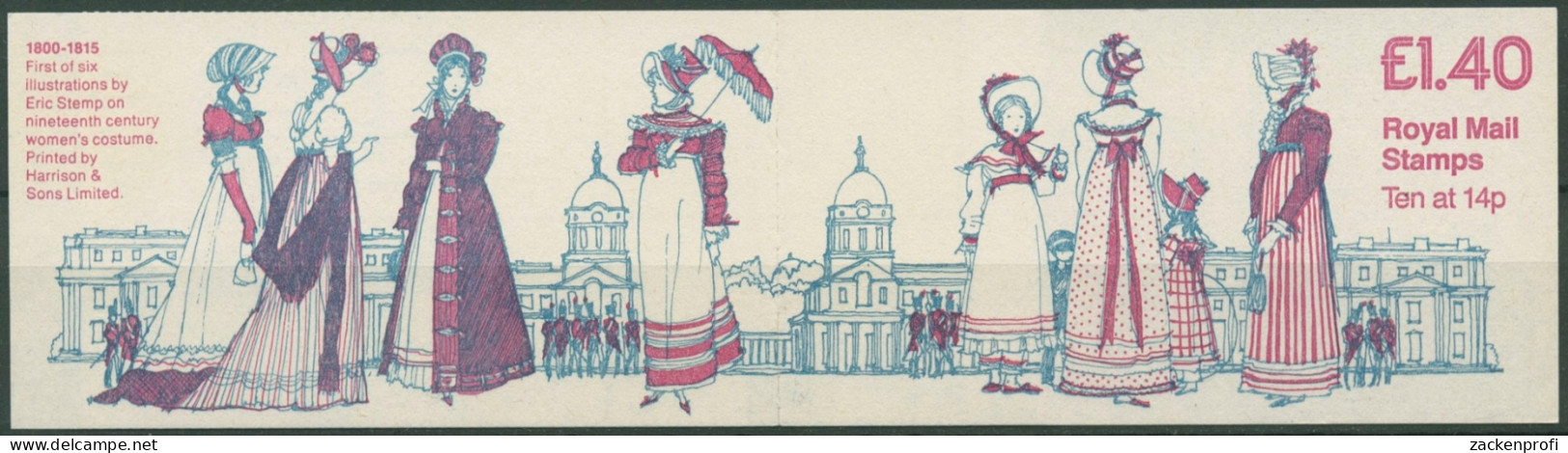 Großbritannien 1981 Damenmoden Im 19. Jahrhundert MH 0-83 C Postfrisch (D74512) - Booklets
