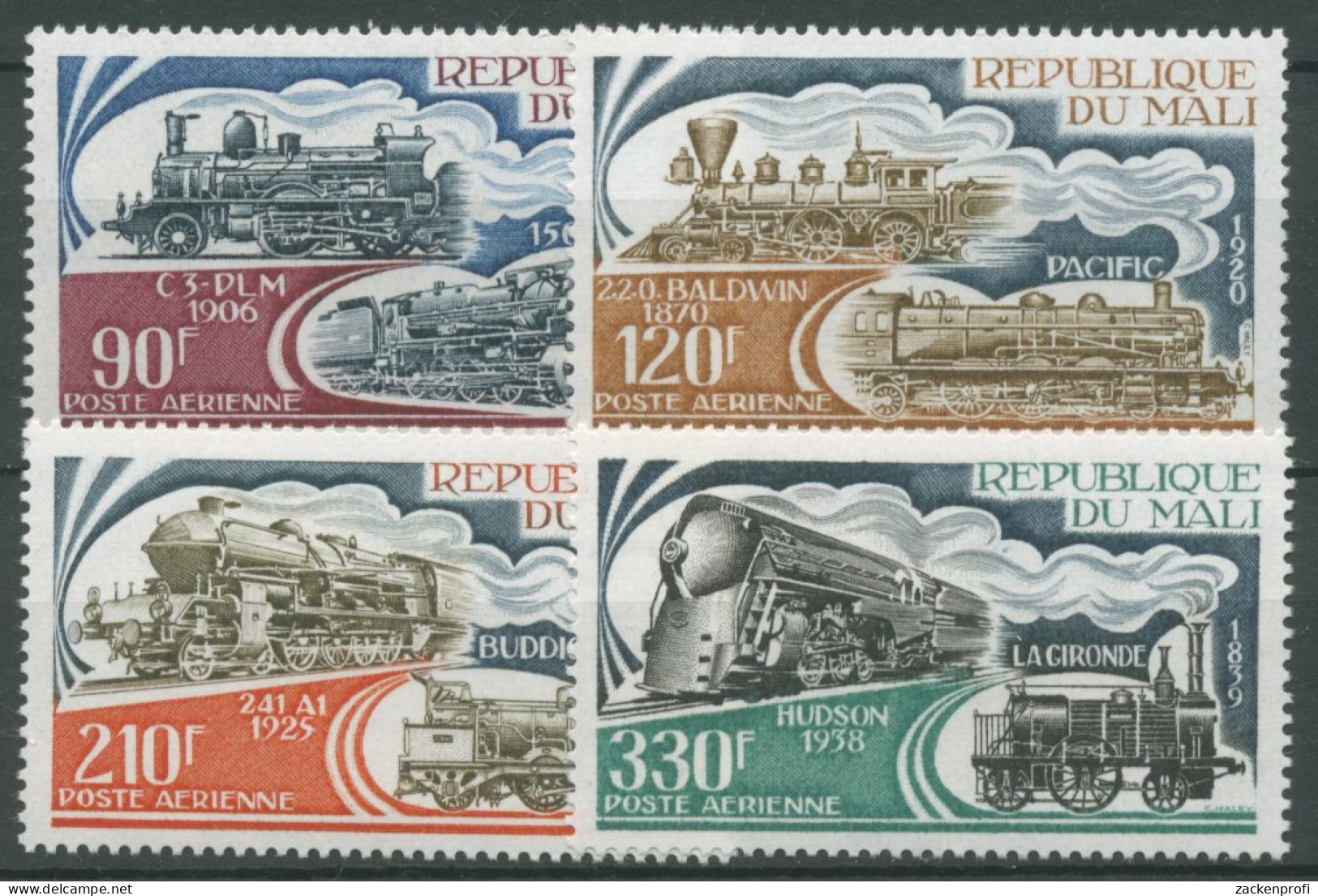 Mali 1974 Eisenbahn Dampflokomotiven 456/59 Postfrisch - Mali (1959-...)