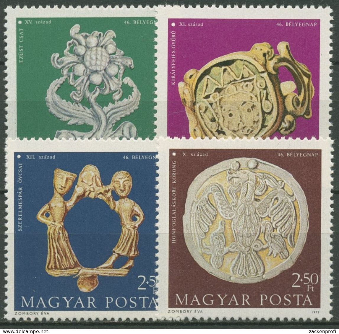 Ungarn 1973 Tag Der Briefmarke Schmuckstücke 2898/01 A Postfrisch - Nuevos