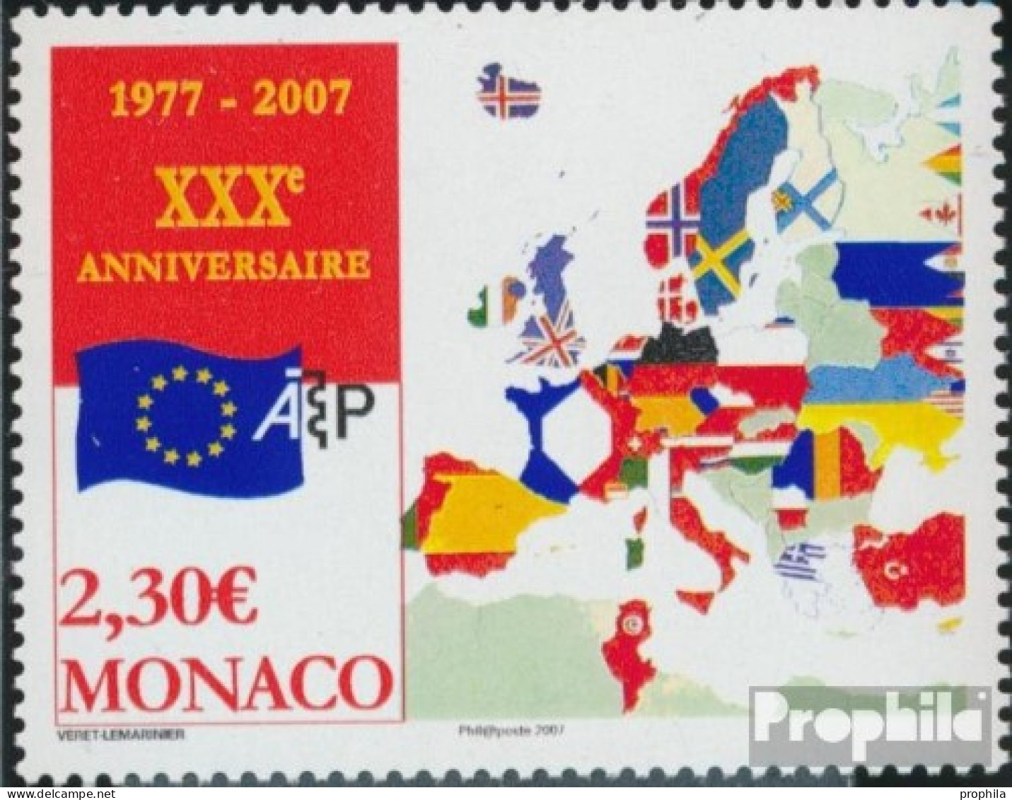 Monaco 2836 (kompl.Ausg.) Postfrisch 2006 Akademie Für Philatelie - Unused Stamps