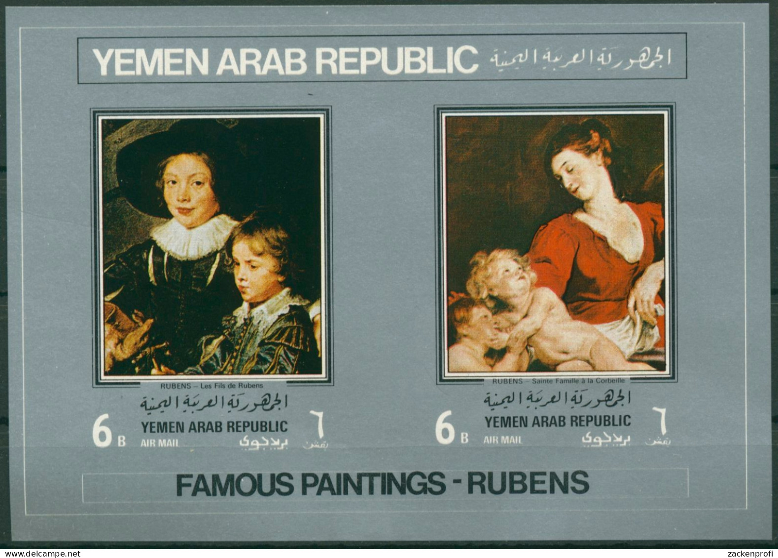 Jemen (Nordjemen) 1968 Gemälde Von Rubens Block 65 Postfrisch (C30438) - Yemen