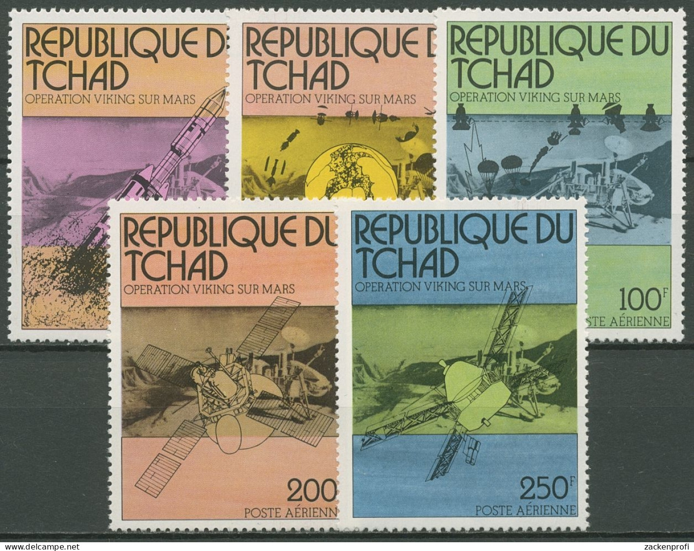 Tschad 1976 Raumfahrt Unternehmen Viking Mars 747/51 A Postfrisch - Tchad (1960-...)