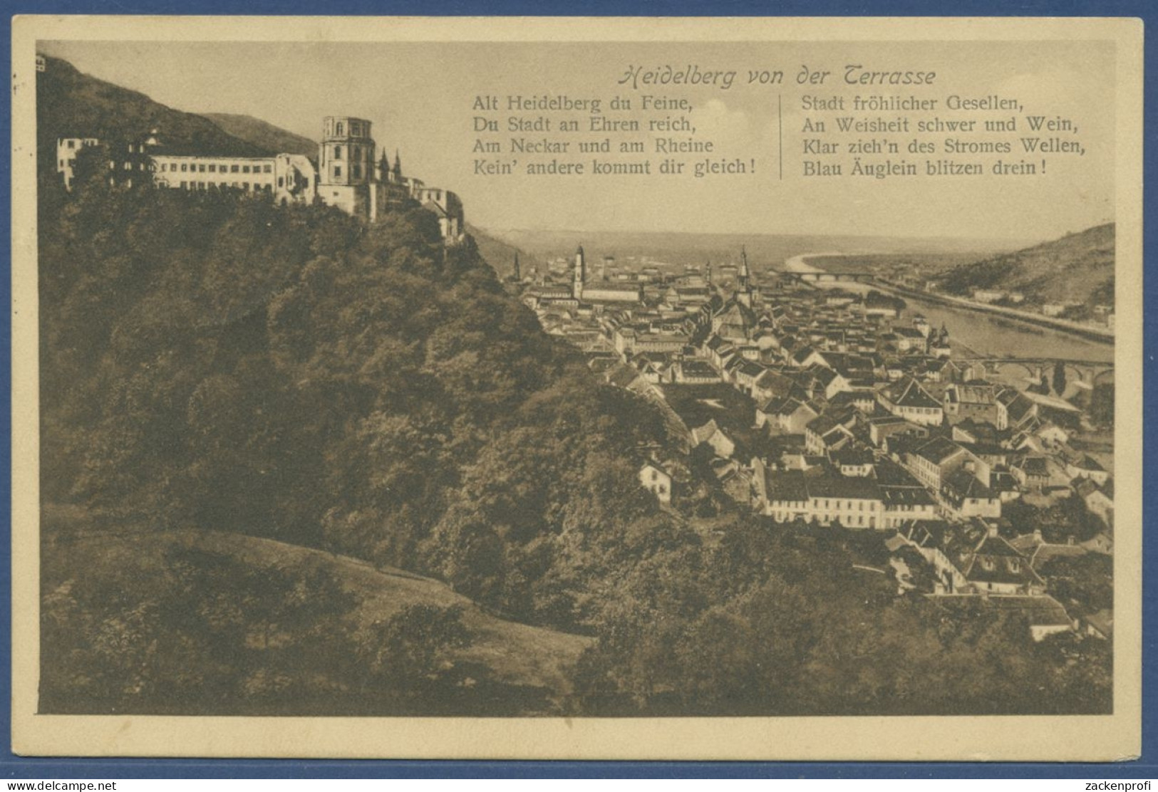 Heidelberg Von Der Terrasse, Gelaufen 1913 (AK2326) - Heidelberg