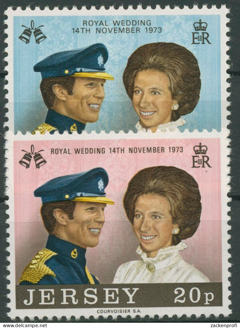 Jersey 1973 Hochzeit Prinzessin Anne Und Mark Phillips 89/90 Postfrisch - Jersey