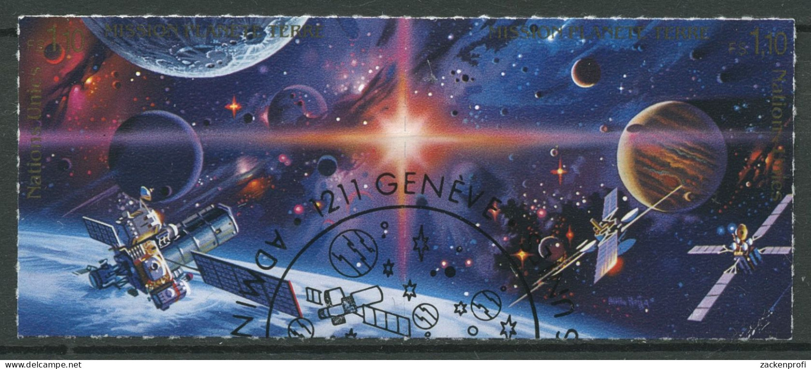 UNO Genf 1992 Weltraumjahr Weltraumforschung 219/20 ZD Gestempelt - Gebruikt