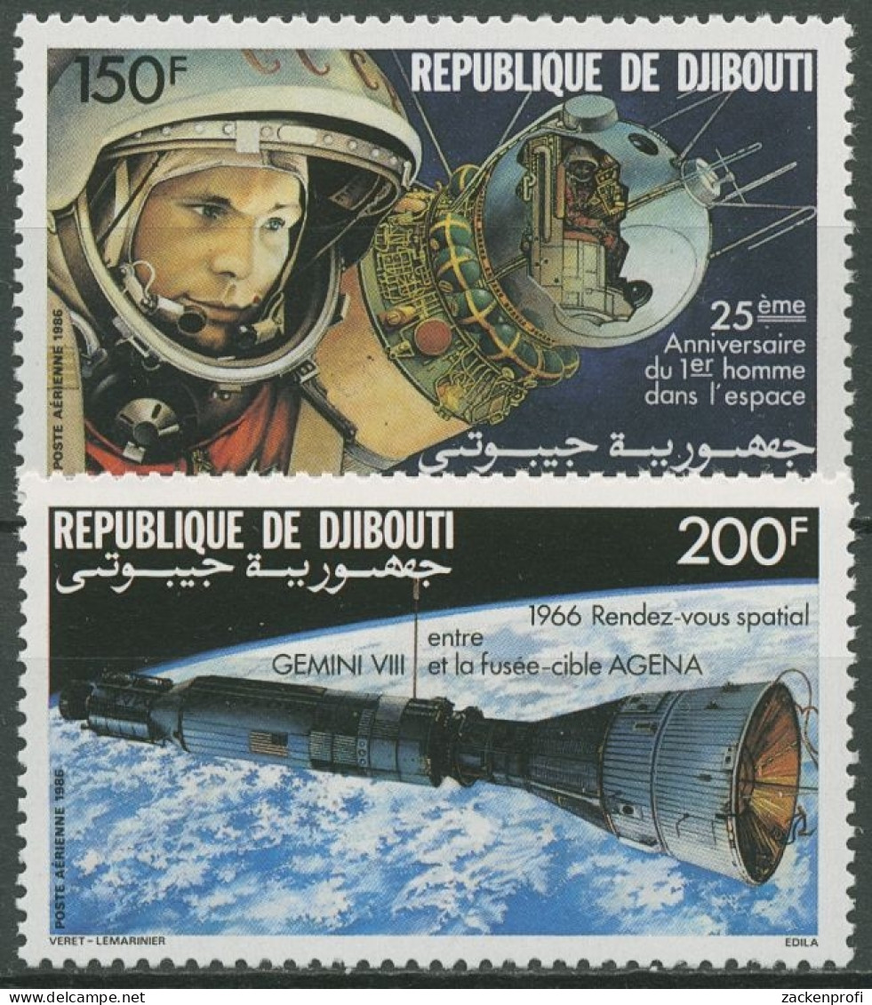 Dschibuti 1986 Bemannte Raumfahrt Astronaut 480/81 Postfrisch - Gibuti (1977-...)