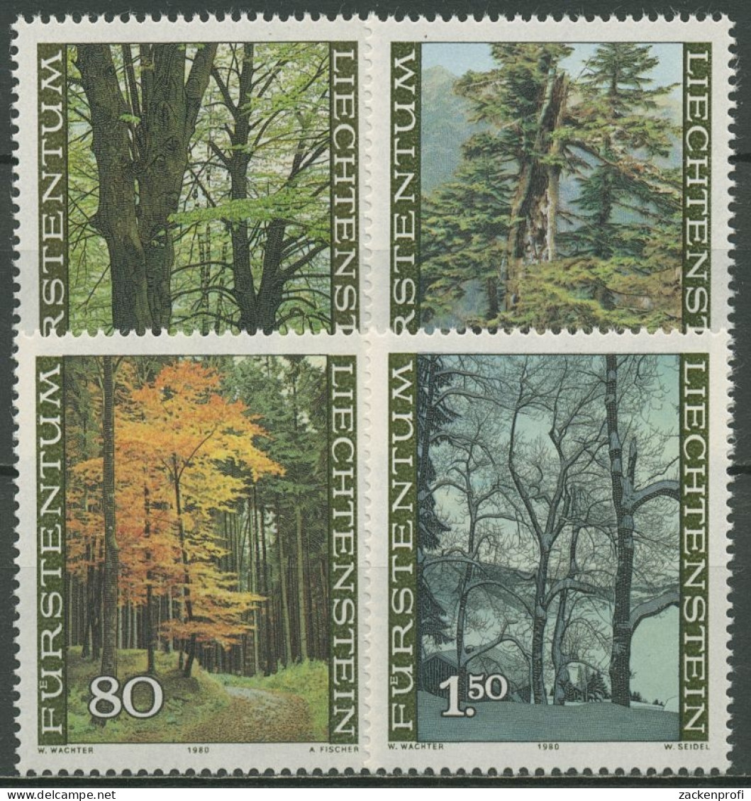 Liechtenstein 1980 Der Wald Zu Den Jahreszeiten 757/60 Postfrisch - Neufs