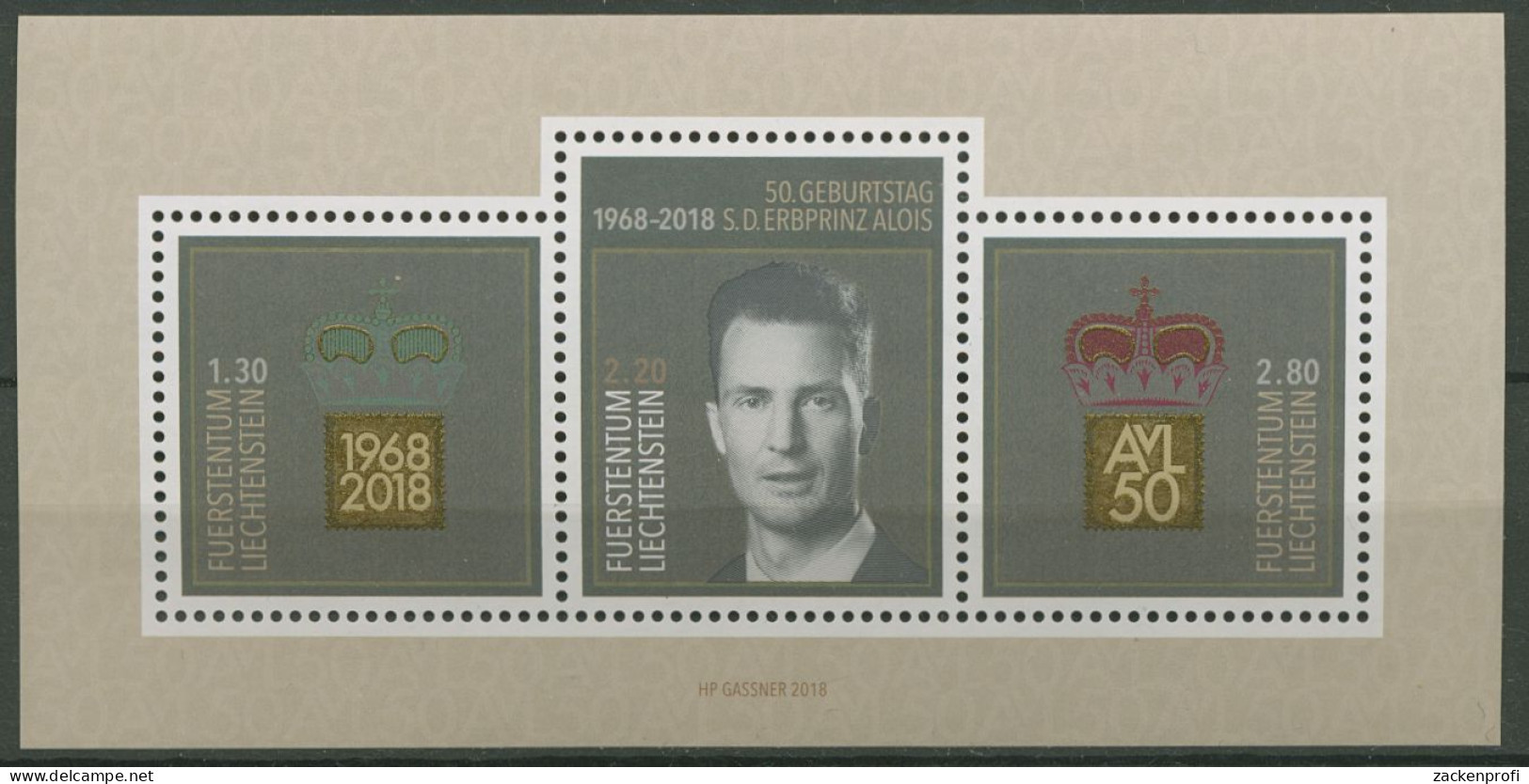 Liechtenstein 2018 Erbprinz Alois Block 31 A Postfrisch (C60377) - Blocks & Sheetlets & Panes