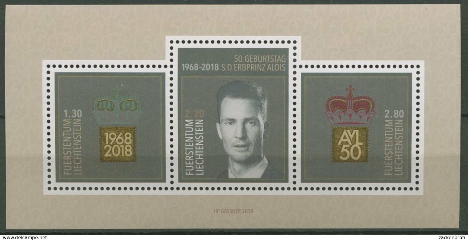 Liechtenstein 2018 Erbprinz Alois Block 31 A Postfrisch (C60377) - Blocs & Feuillets