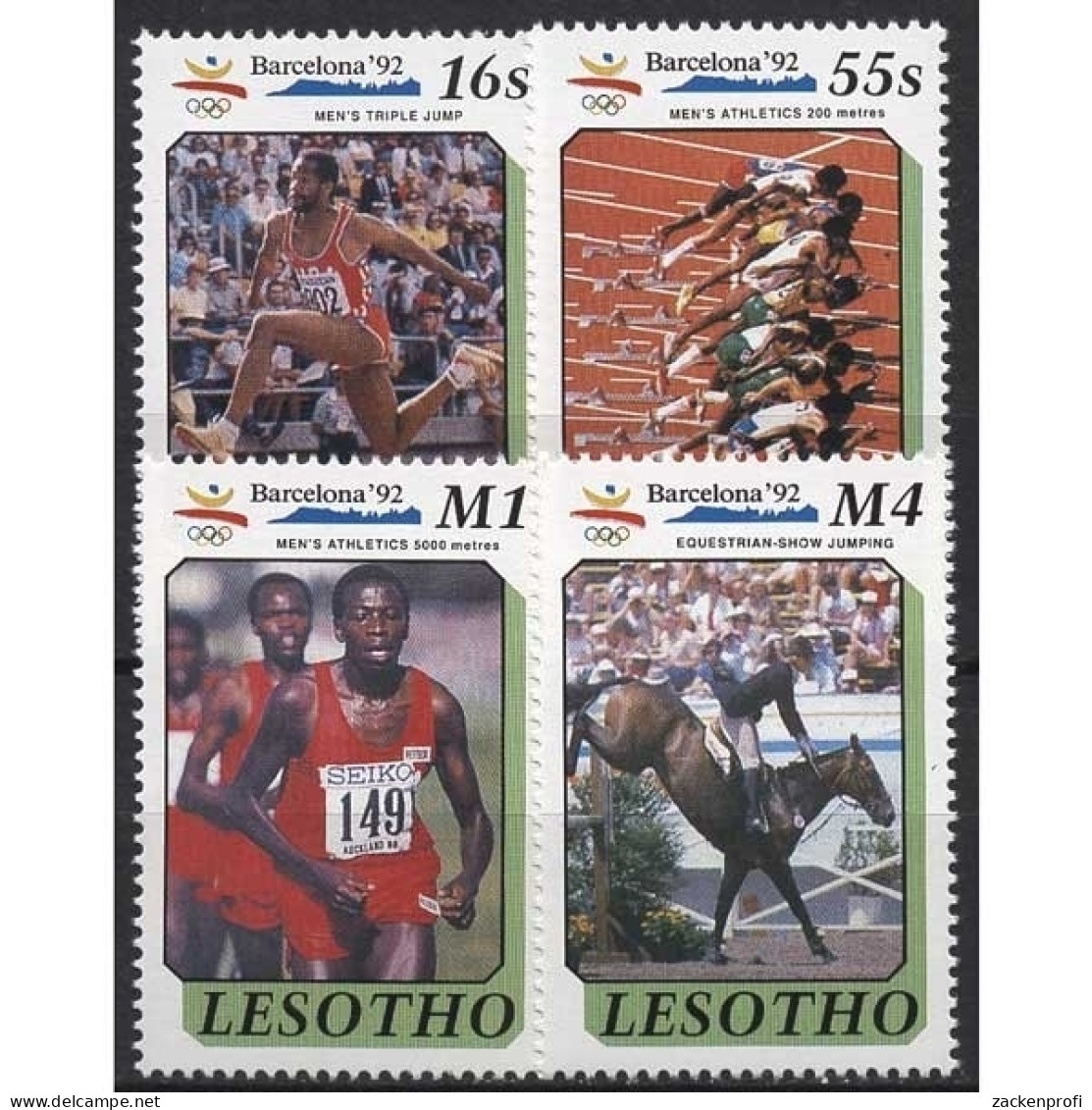 Lesotho 1990 Olympische Sommerspiele In Barcelona 860/63 Postfrisch - Lesotho (1966-...)