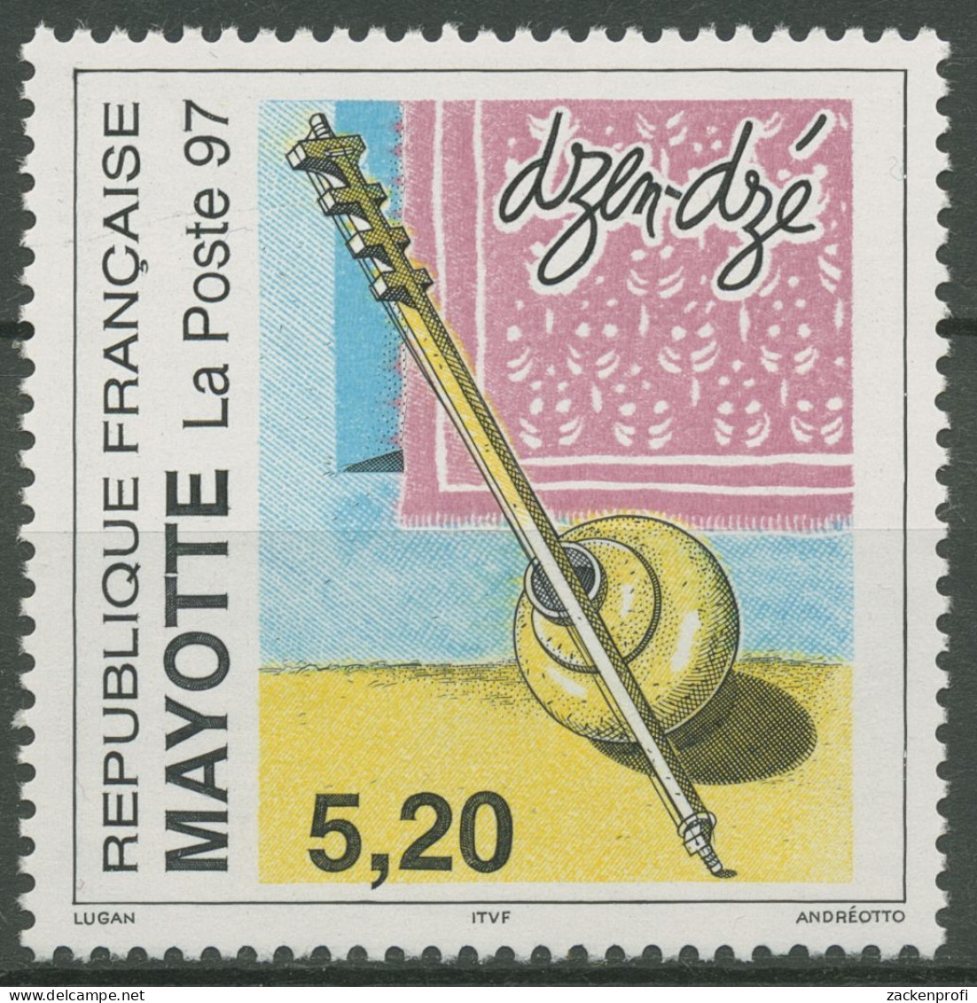 Mayotte 1997 Einheimische Musikinstrumente Dzen Dzé 34 Postfrisch - Ungebraucht