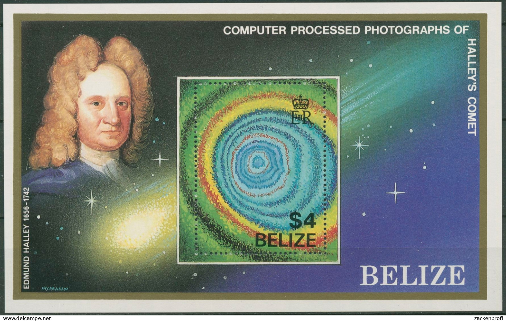 Belize 1986 Halleyscher Komet Block 79 Postfrisch (C97376) - Belice (1973-...)