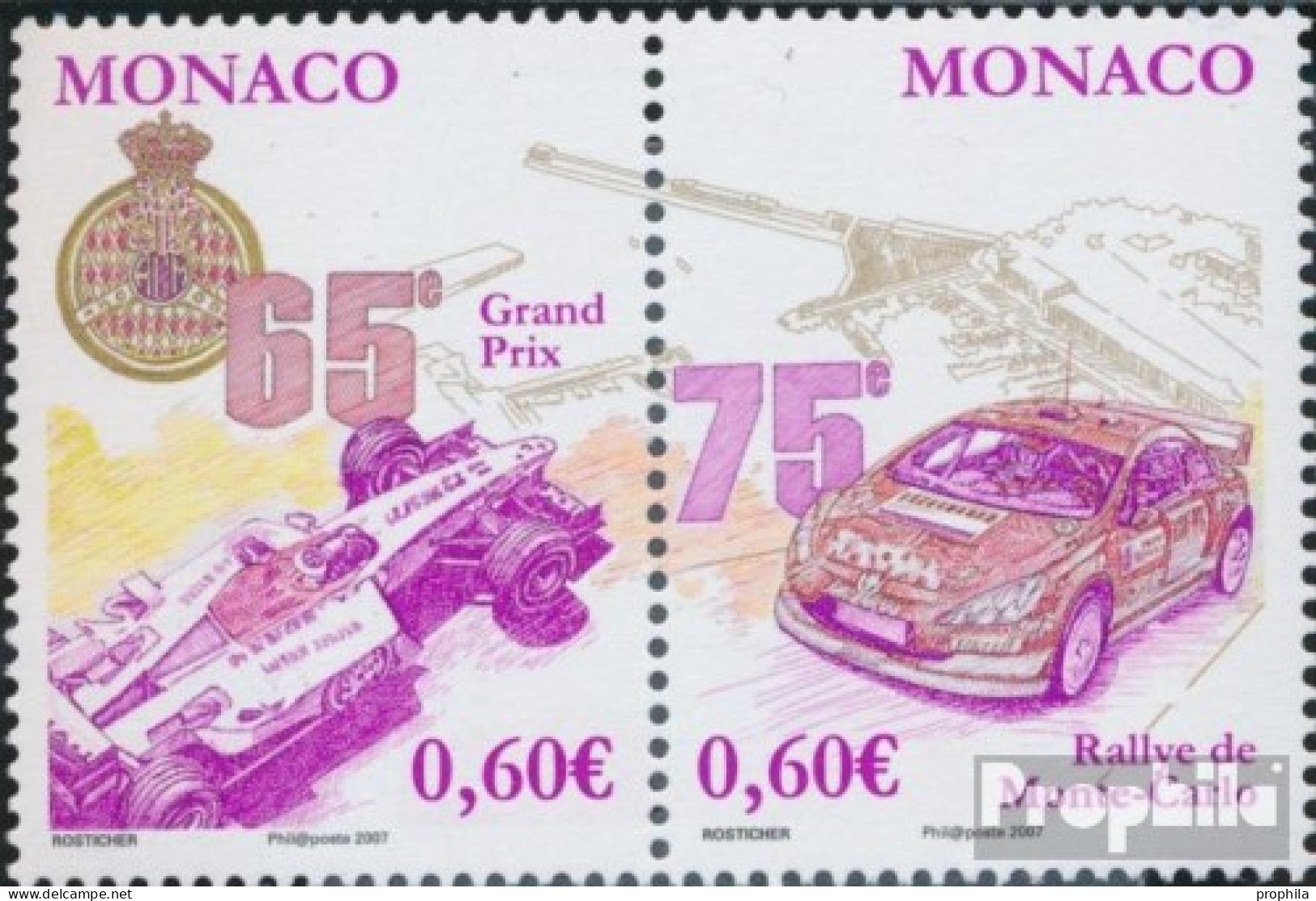 Monaco 2830-2831 Paar (kompl.Ausg.) Postfrisch 2006 Formel 1 Grand-Prix - Ungebraucht