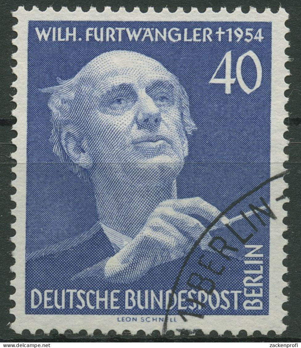 Berlin 1955 1. Todestag Von Wilhelm Furtwängler 128 BERLIN-Stempel - Oblitérés