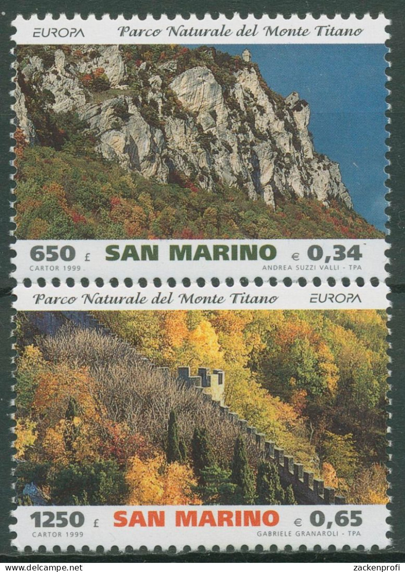 San Marino 1999 Europa CEPT Natur-und Nationalparks 1832/33 Postfrisch - Neufs
