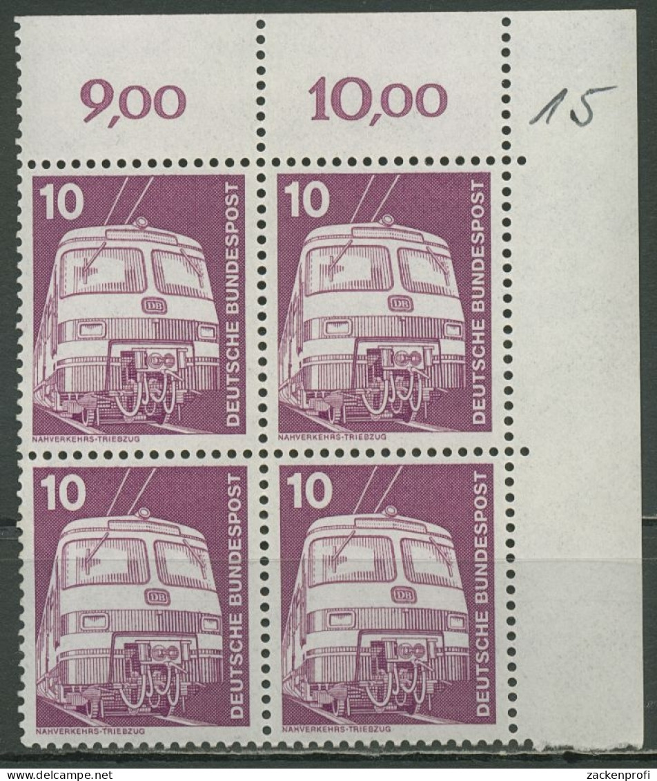 Bund Bogenmarken 1975 Industrie & Technik 847 4er-Block Ecke 2 Postfrisch - Nuevos
