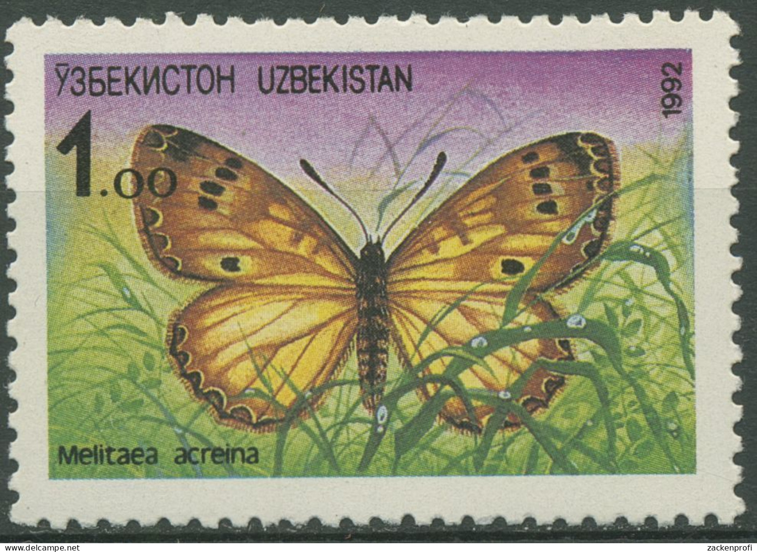 Usbekistan 1992 Tiere Insekten Schmetterlinge 2 Postfrisch - Ouzbékistan