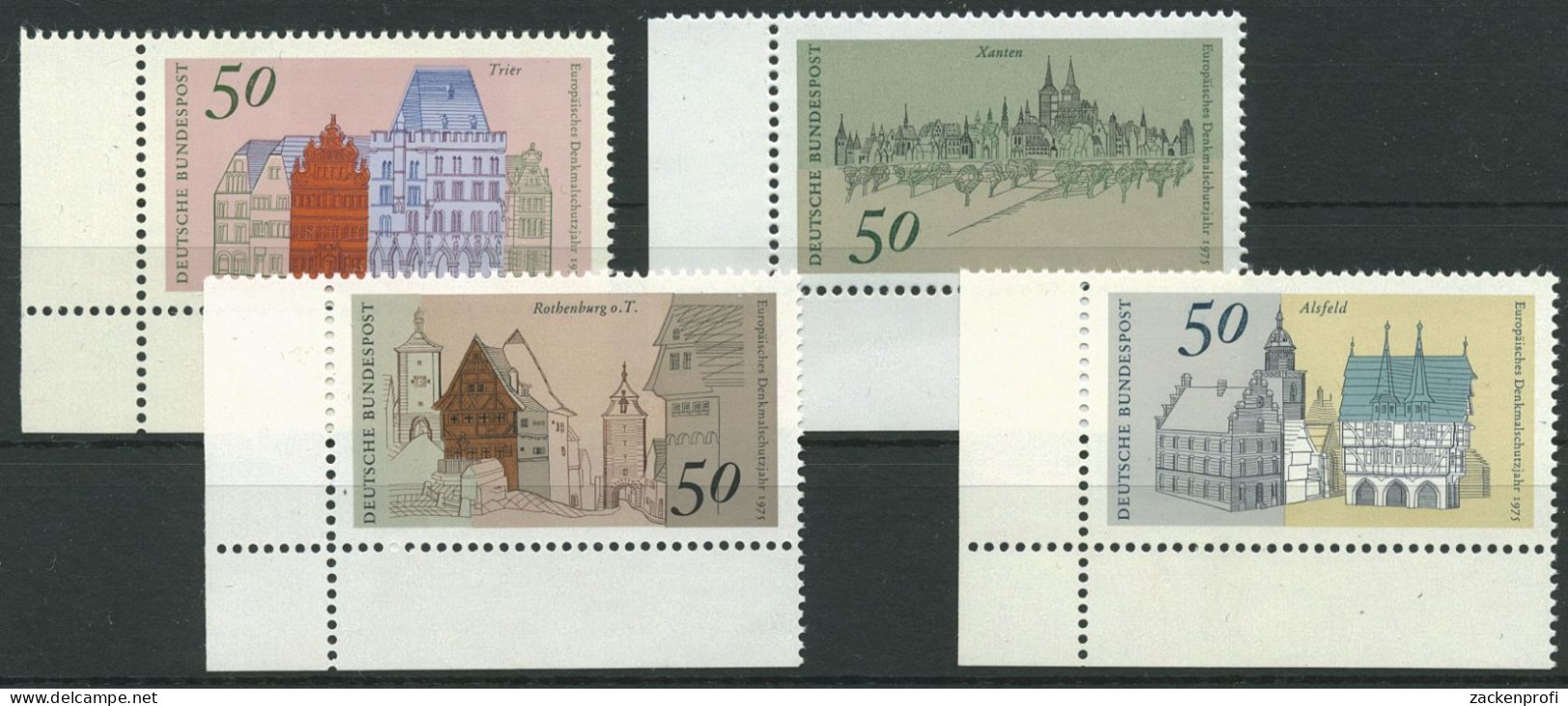 Bund 1975 Europ. Denkmalschutzjahr 860/63 Ecke 3 Unten Links Postfrisch (E935) - Nuevos