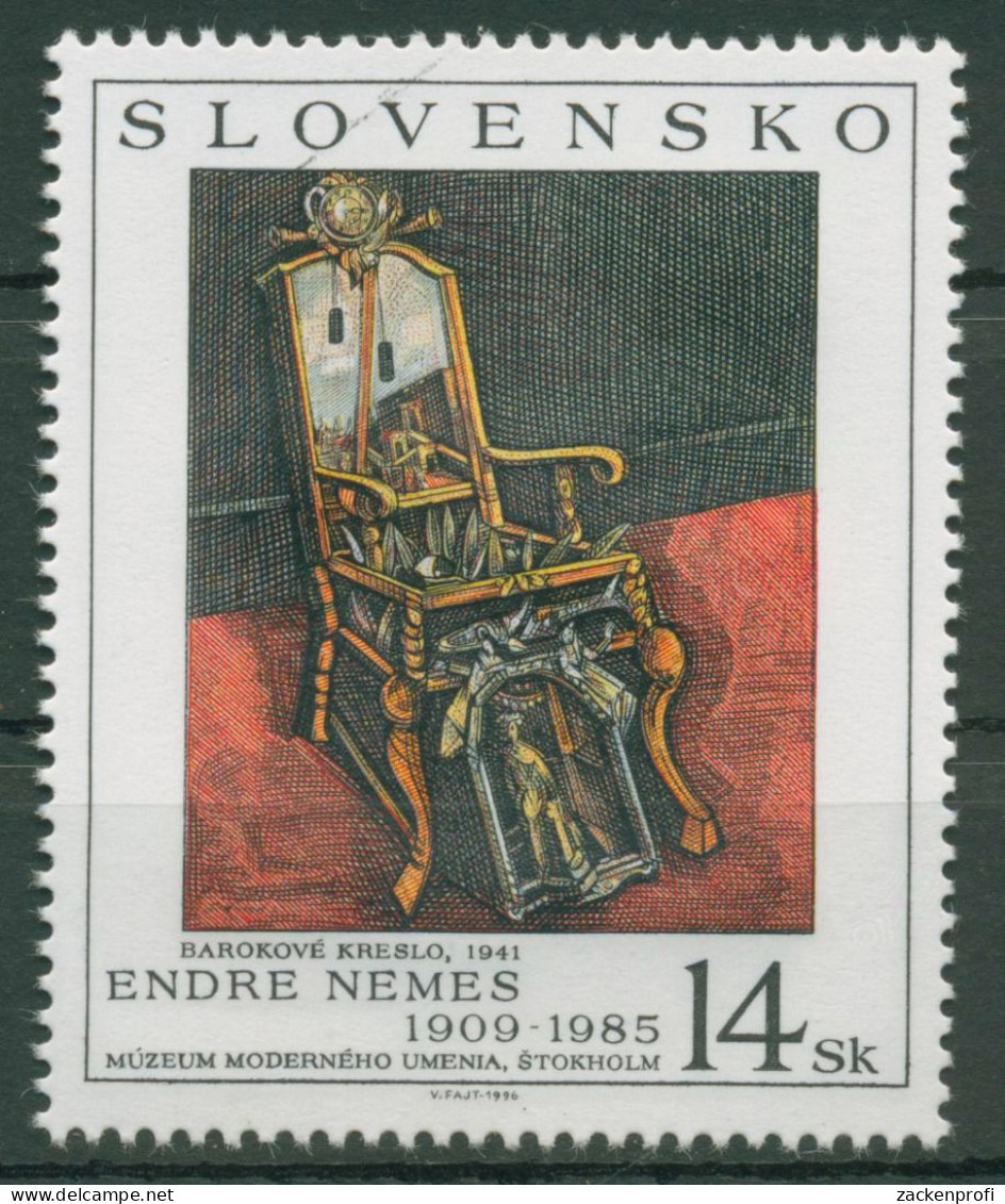 Slowakei 1996 Museum Für Moderne Kunst Stockholm Der Barocksessel 263 Postfrisch - Unused Stamps