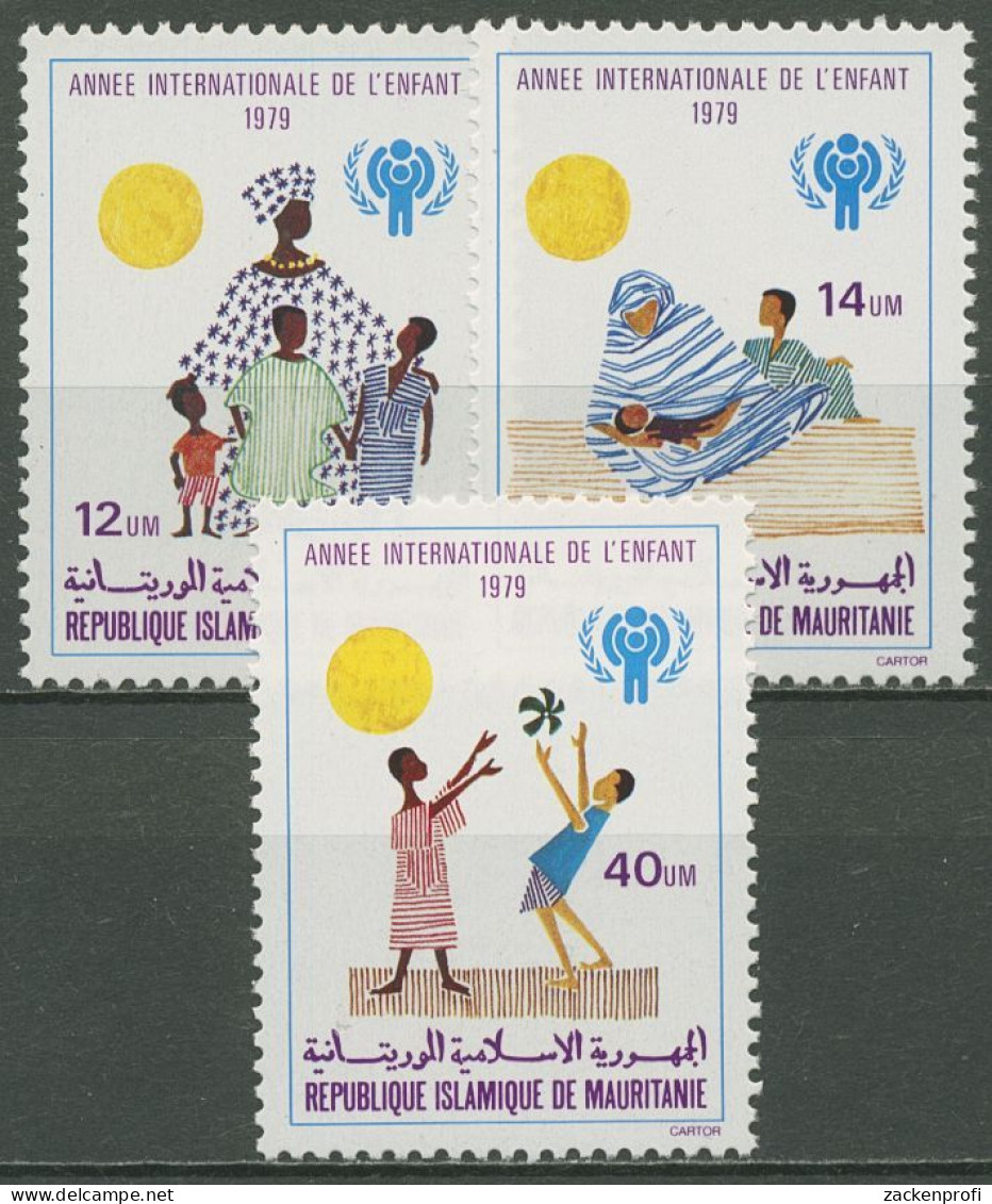 Mauretanien 1979 Internationales Jahr Des Kindes Zeichnungen 643/45 Postfrisch - Mauritanië (1960-...)