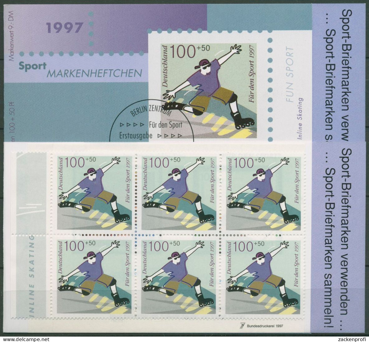 Bund Deutsche Sporthilfe 1997 Markenheftchen SMH 25 (1899) Postfrisch (C99062) - Autres & Non Classés