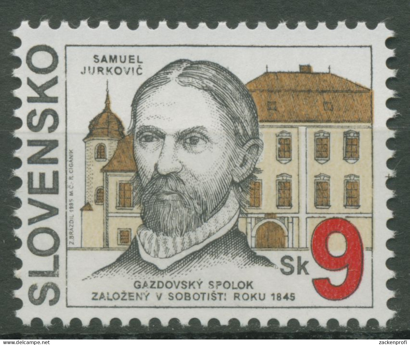 Slowakei 1995 Bauernverband Gründer Samuel Jurkovic 216 Postfrisch - Unused Stamps