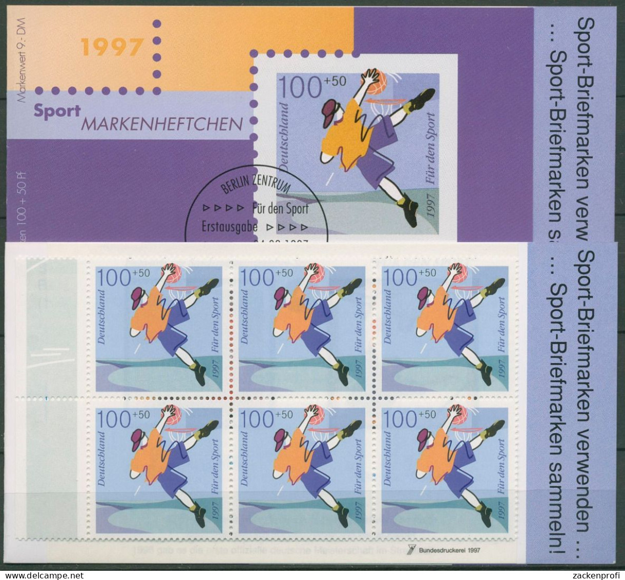 Bund Deutsche Sporthilfe 1997 Markenheftchen SMH 26 (1900) Postfrisch (C99065) - Autres & Non Classés