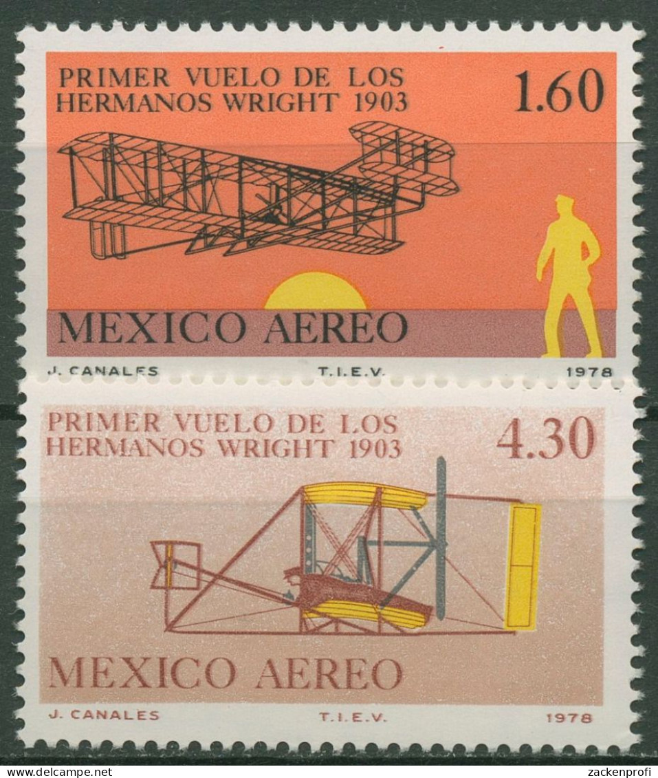Mexiko 1978 1. Motorflug Wright Flyer 1617/18 Postfrisch - Messico