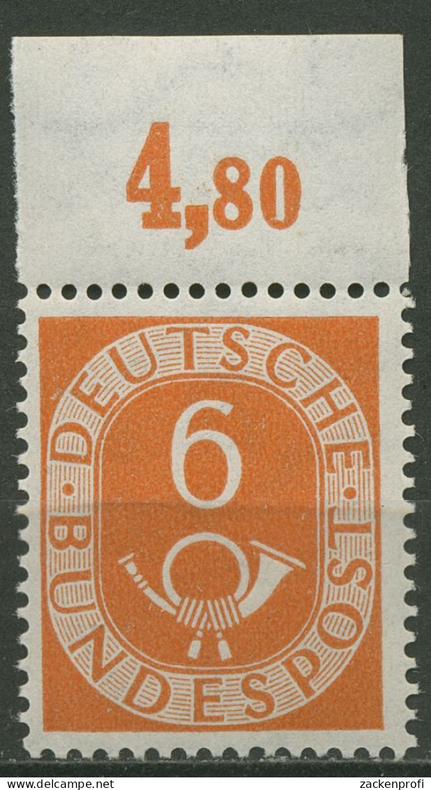 Bund 1951 Posthorn Bogenmarken 126 Oberrand Postfrisch - Unused Stamps