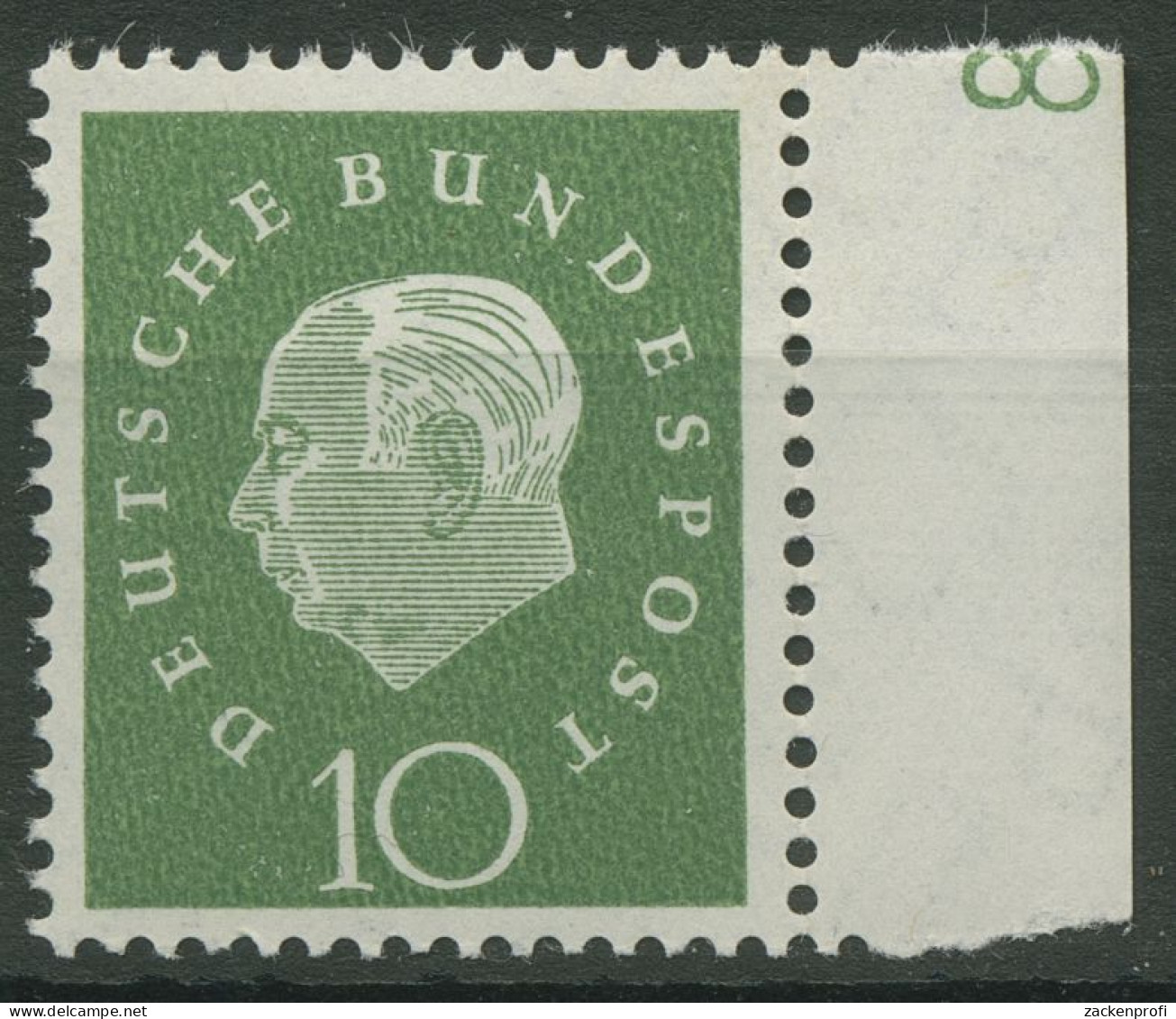 Bund 1959 Heuss Medaillon Mit Druckerzeichen 303 DZ 8 Postfrisch - Neufs