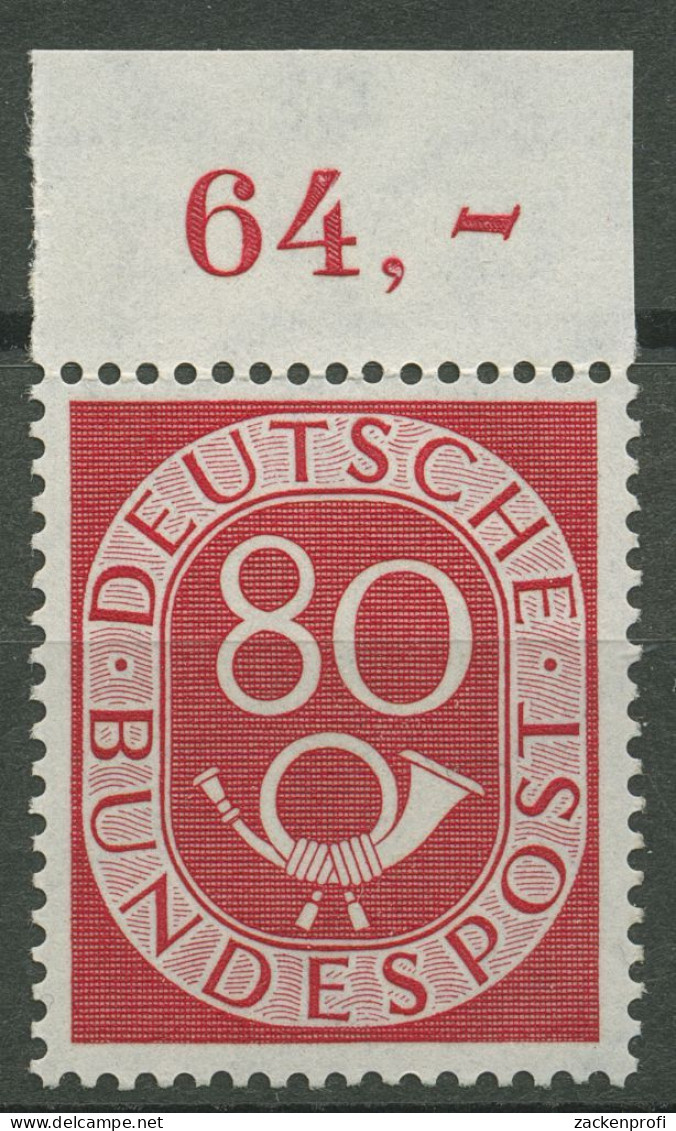 Bund 1951 Posthorn Bogenmarken 137 Oberrand Postfrisch Geprüft - Neufs