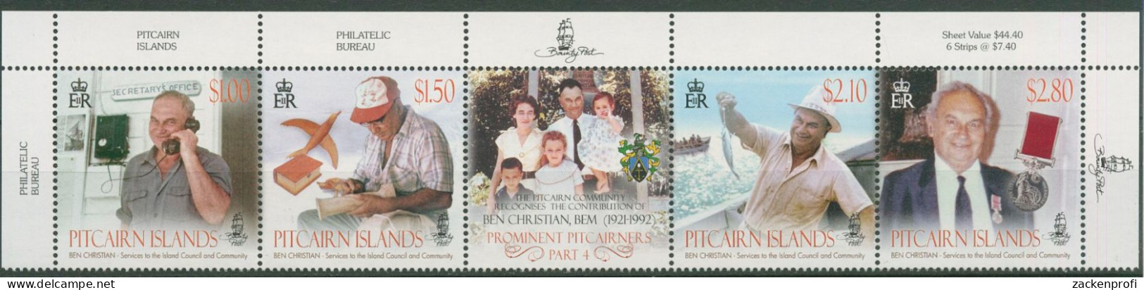Pitcairn 2015 Politiker Ben Christian 936/39 ZD Postfrisch (C40562) - Islas De Pitcairn