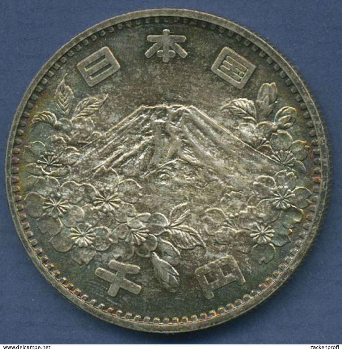 Japan 1000 Yen 1964, Olympische Spiele, Silber, KM 80 St Bunte Patina (m6136) - Giappone