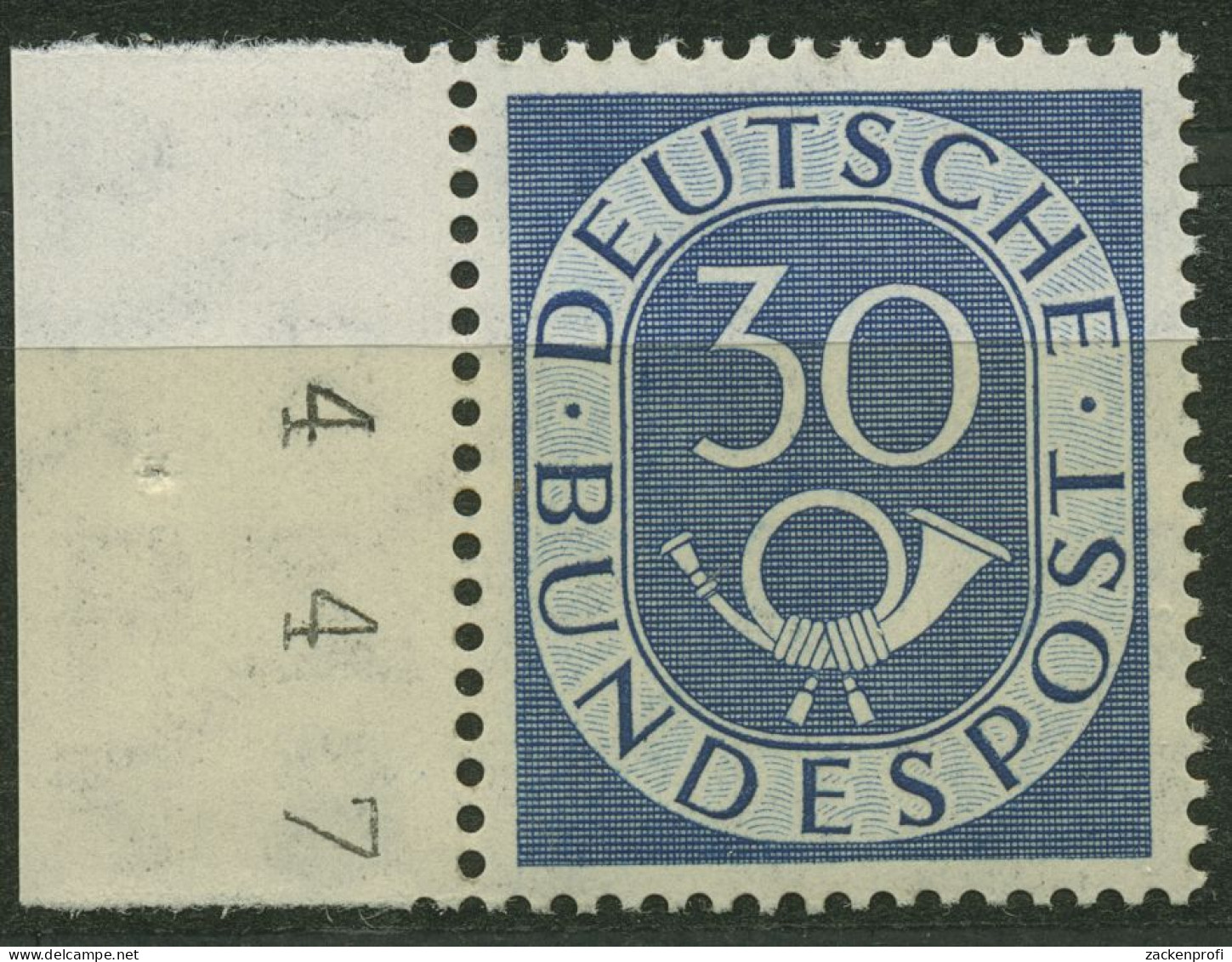 Bund 1951 Posthorn Bogenmarken Mit Seitenrand 132 SR. Li. Postfrisch Geprüft - Neufs