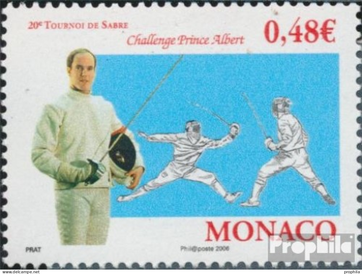 Monaco 2804 (kompl.Ausg.) Postfrisch 2006 Fechtturnier - Unused Stamps