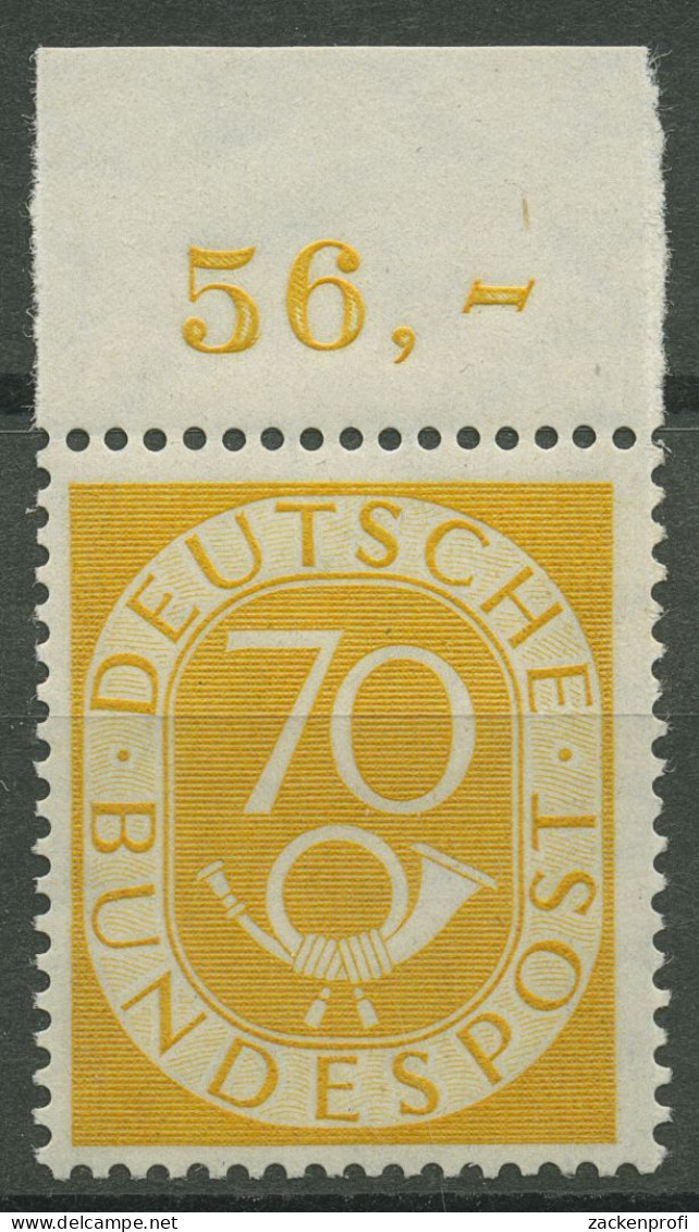 Bund 1951 Posthorn Bogenmarken 136 Oberrand Postfrisch Geprüft - Neufs