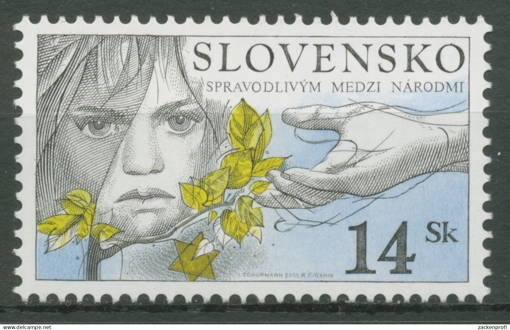 Slowakei 2001 Gedenktag Für Holocaustopfer 405 Postfrisch - Nuevos