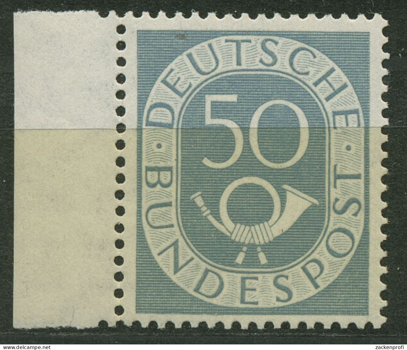 Bund 1951 Posthorn Bogenmarken Mit Seitenrand 134 SR. Li. Postfrisch Geprüft - Unused Stamps