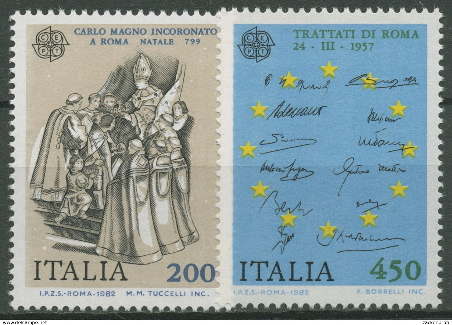 Italien 1982 Europa CEPT Historische Ereignisse 1798/99 Postfrisch - 1981-90:  Nuevos