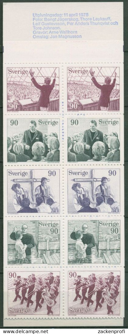 Schweden 1978 Christliche Gemeinschaften Markenheftchen MH 66 Postfrisch(C60566) - 1951-80