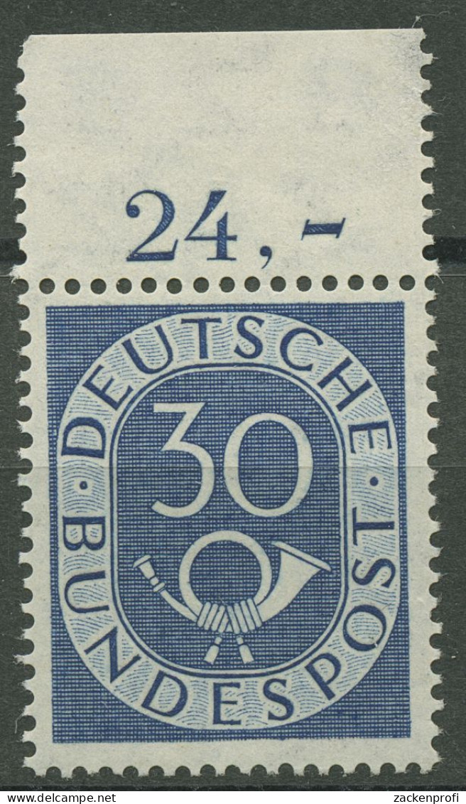 Bund 1951 Posthorn Bogenmarken 132 Oberrand Postfrisch Geprüft - Ungebraucht