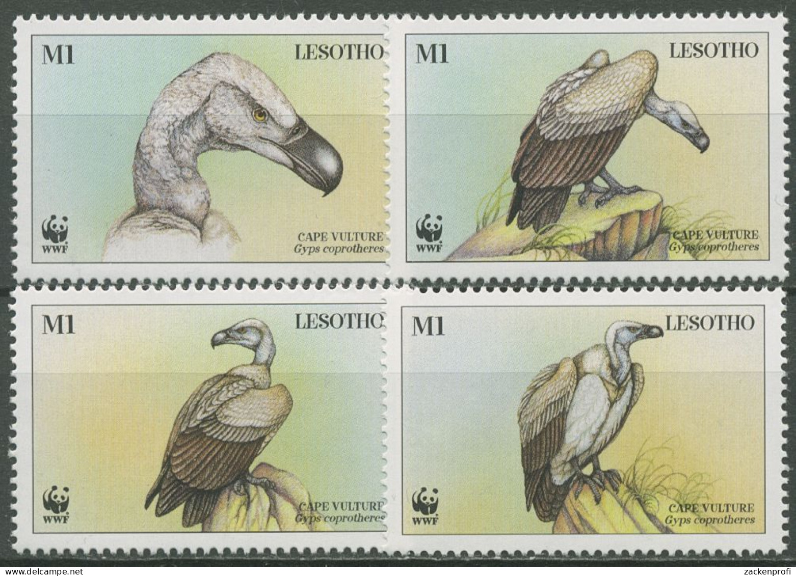 Lesotho 1998 WWF Naturschutz Kapgeier 1276/79 Postfrisch - Lesotho (1966-...)