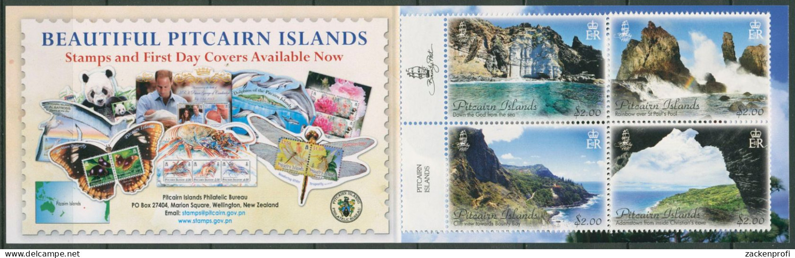 Pitcairn 2016 Landschaften Markenheftchen 957/62 MH Postfrisch (C40570) - Islas De Pitcairn