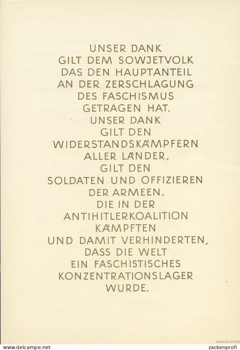 DDR 1962 Gedenkblatt Zur Int. Widerstandsbewegung 881/85 U. 918/22 (SG1506) - Lettres & Documents