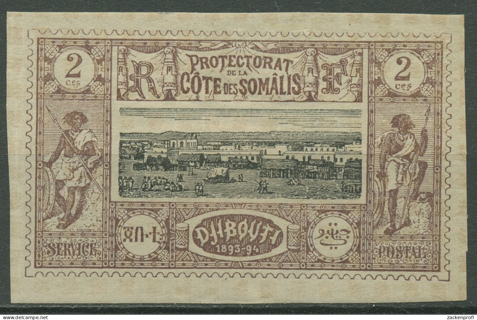 Franz. Somaliküste 1894 Stadtansicht 7 Mit Falz - Ongebruikt