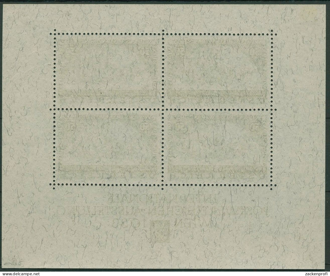 Österreich 1933 WIPA Wien Block 1 Postfrisch Geprüft Mit Fotoattest Einwandfrei - Blocs & Feuillets