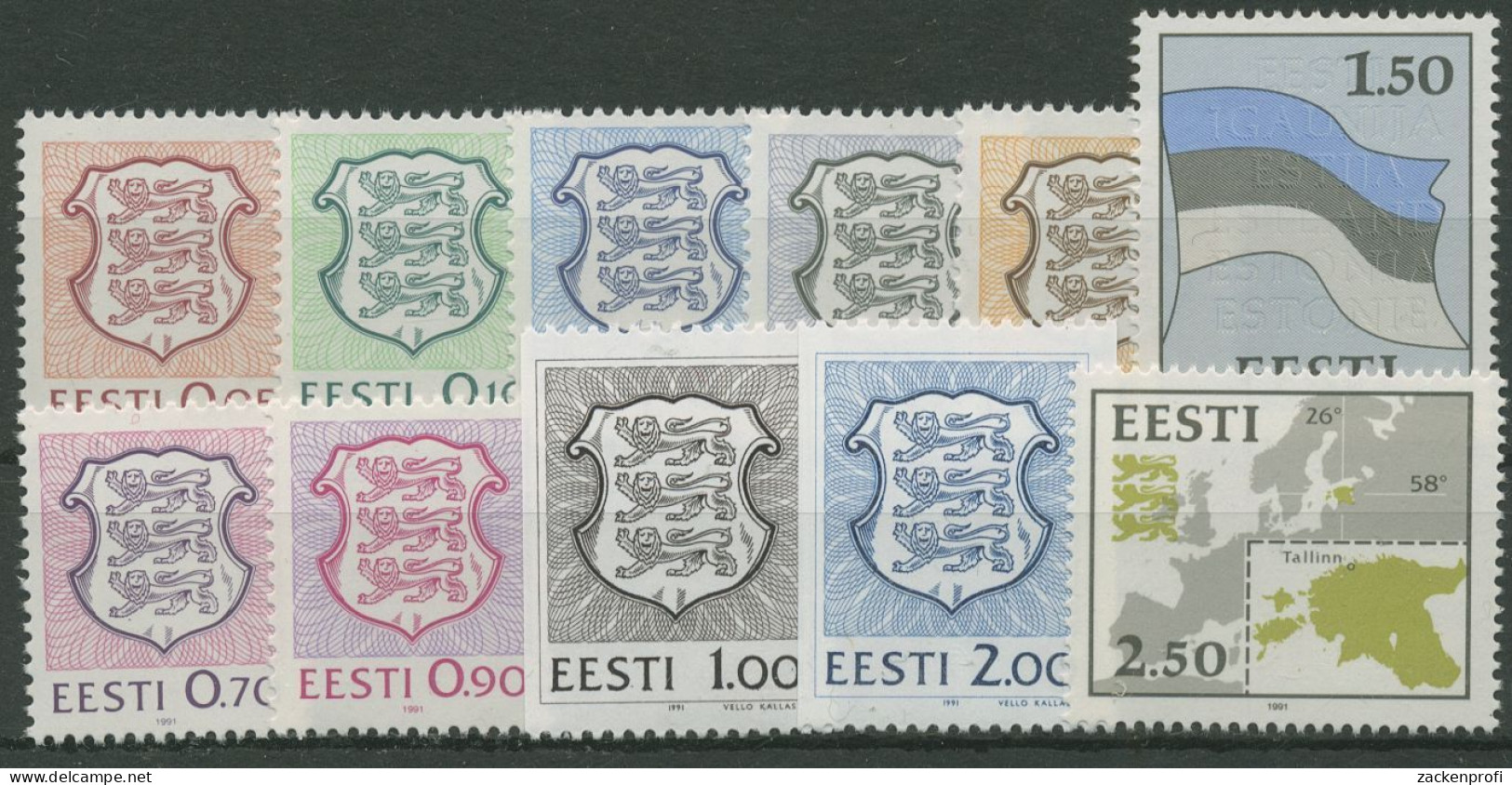 Estland 1991 Jahrgang Komplett 165/75 Postfrisch (G60038) - Estland