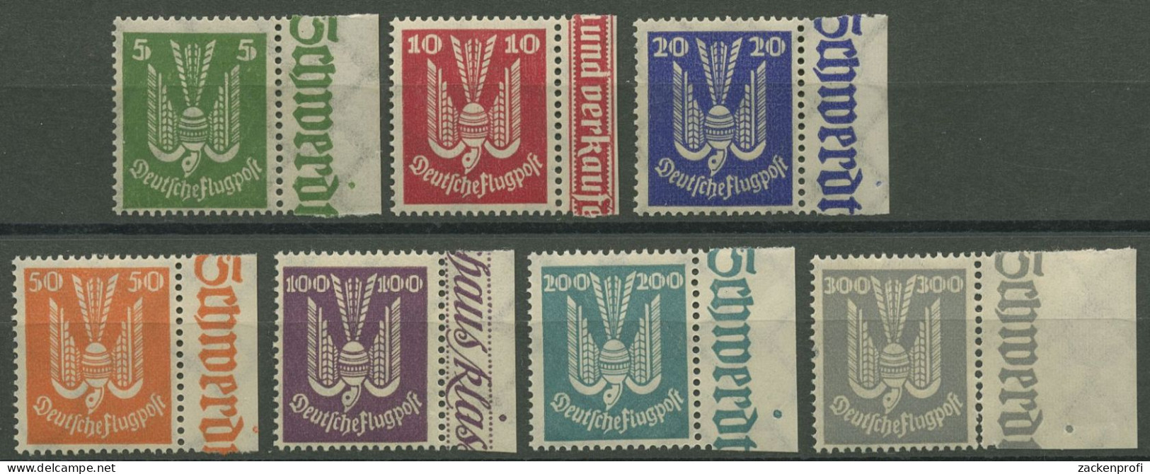 Dt. Reich 1924 Flugpostmarken Holztaube Seitenrand 344/50 SR Re. Postfrisch - Ungebraucht